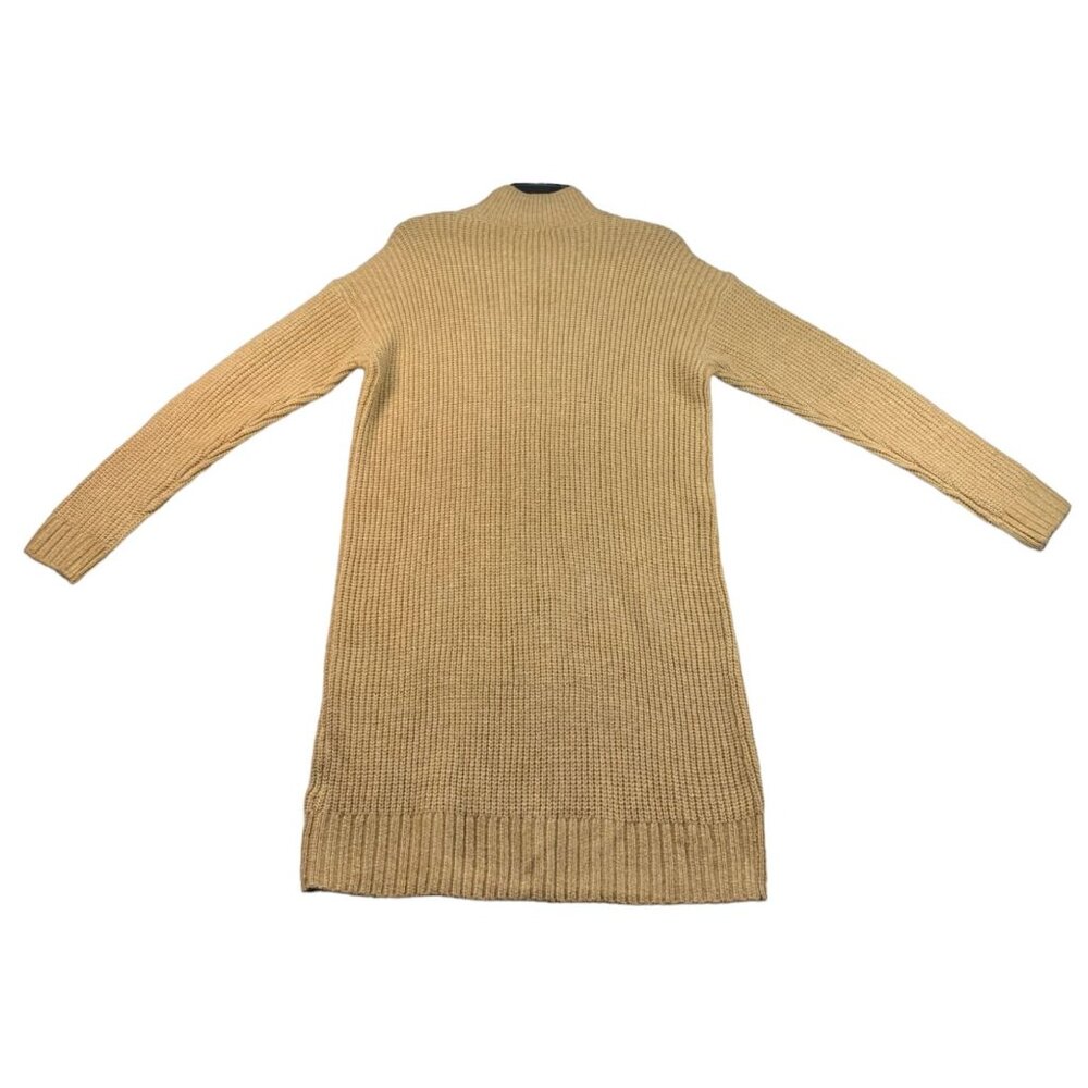 Charter Club Sweater Dress Womens Size Medium Tan long Sleeve Turtleneck  New - Picture 2 of 7